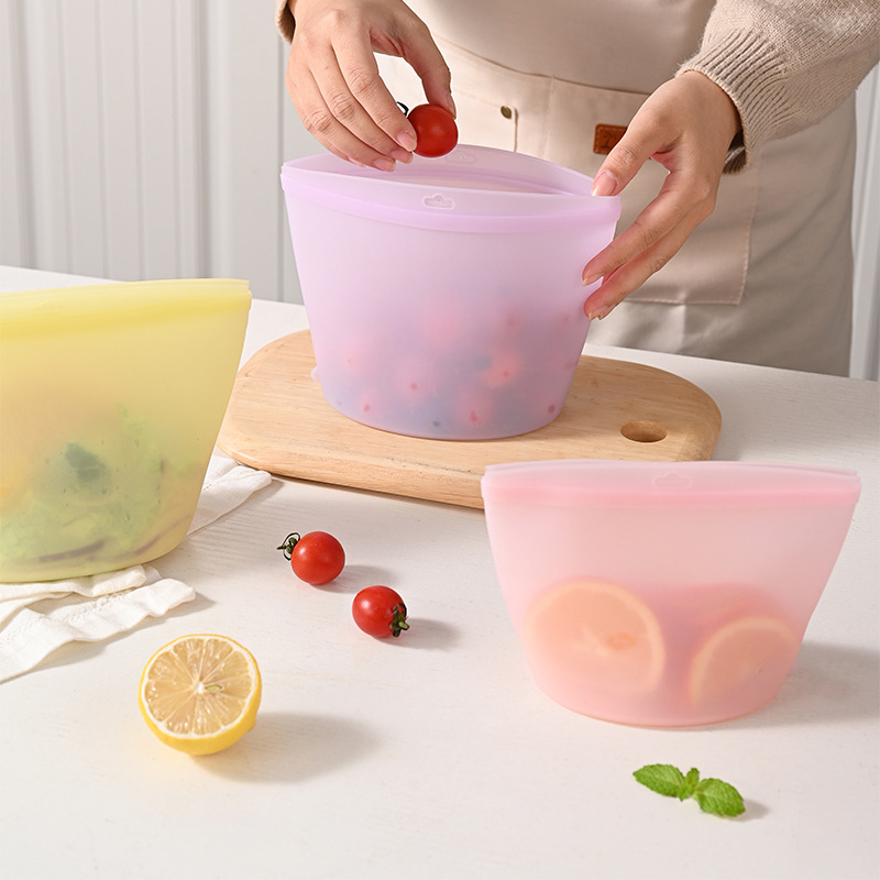 Reusable Produce Bag - Saco de Armazenamento de Silicone Autoadesivo,